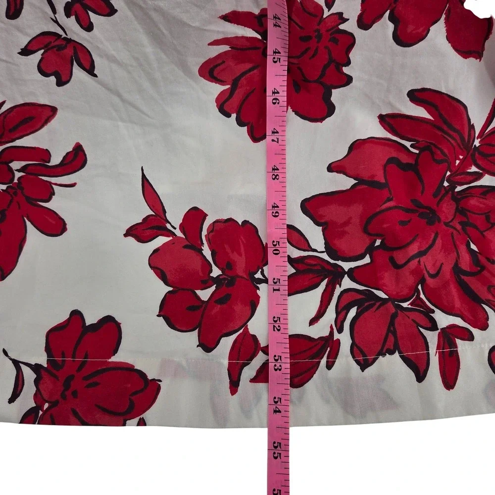 Abercrombie & Fitch One Shoulder Cutout Floral Maxi Dress XS White Red